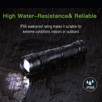 Lampe Torche Tactique de Chasse LED P70 Rechargeable USB, 100 000 Lumens, 4 Modes, Portée 3000m, Lumière Blanche Effet Laser, pour Arme