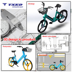 Bicicleta Eléctrica Compartida de Nuevo Diseño, 26 Pulgadas, Motor en la Rueda Trasera, Una Velocidad, Batería de Litio de Aluminio, Bicicleta de Alquiler Público Electrónica, E-Bike 26 - Product Image 3