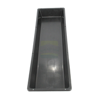 Abreuvoir pour moutons en plastique PP noir de 1 m pour l'élevage du bétail, durable, résistant aux UV, abreuvoir pour animaux