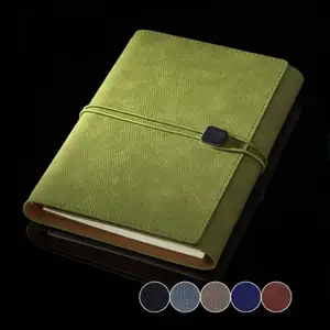 Specialized Custom Logo PU Leather Notebook Hardcover A5 Spiral Agenda Planner Business Note Book With Pocket