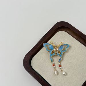 เข็มกลัดผีเสื้อทำมือ - ดีไซน์แบบดั้งเดิมของจีน - Product Image 4
