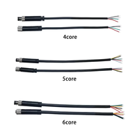Connecteur Électrique Circulaire Droit Étanche M8 Mâle-Femelle 4, 5 ou 6 Broches pour Capteur, Câble en Cuivre Personnalisé