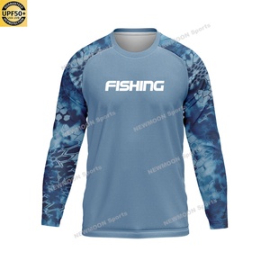 Vêtements de pêche pour hommes personnalisés en camouflage noir et gris, anti-UV, coupe-vent, légers, à séchage rapide, jersey de randonnée et de pêche, t-shirt unisexe pour hommes - Product Image 6