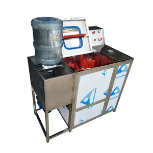 Semi-automatic 5 Gallon Barrel Bottle Decapping And Brushing Inside Washing Machine