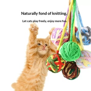 NCI PET Jouet interactif sonore pour chat, baguette avec boule en laine colorée, résistant à la mastication, pour soulager l'ennui et stimuler les molaires - Product Image 4