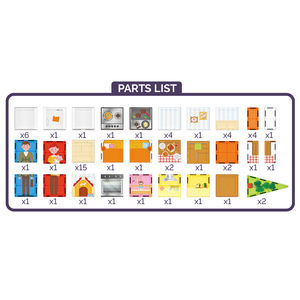 ELI TOYS Blocs de construction magnétiques en plastique 7,5 cm, lot de 50 pièces pour enfants - <span class=keywords><strong>Jouet</strong></span> d'assemblage DIY pour scènes d'intérieur/extérieur, salle de classe et <span class=keywords><strong>cuisine</strong></span> - Product Image 4