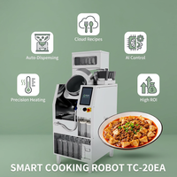 Robot de cuisson automatique de riz frit en acier inoxydable, économie d'énergie, fonctions d'auto-nettoyage, équipement commercial intelligent