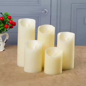 Bougie Pilier LED Sans <span class=keywords><strong>Flamme</strong></span> en Plastique, Écologique, Haute, Ivoire, à Mouvement Automatique 3D, Fonctionnant sur Piles, pour Décoration Intérieure de <span class=keywords><strong>Noël</strong></span> - Product Image 6