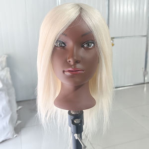 Équipements de Salon Mannequin en Cheveux Naturels Tête de Formation de <span class=keywords><strong>Coiffeur</strong></span>, Têtes de Mannequin d'Entraînement de Coiffure Blanc de Salon à Vendre - Product Image 5