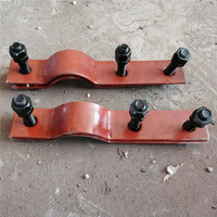 Collier de serrage double en acier au carbone rouge de haute qualité, galvanisé à chaud anti-corrosion, robuste, personnalisable, boulons en U OEM