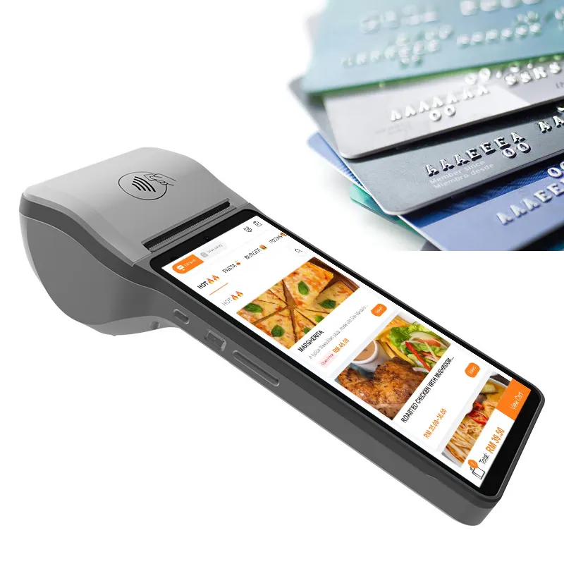 El Android 11 POS terminali makbuz etiket yazıcı NFC ile yazarkasa Pos makinesi