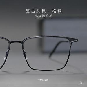 กรอบแว่นตาไทเทเนียมบริสุทธิ์ตันหยางทรงครึ่งขอบทรงสี่เหลี่ยมผืนผ้าสำหรับผู้ชาย น้ำหนักเบา สไตล์ธุรกิจ รุ่น 23859 - Product Image 3