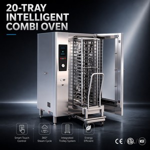 Forno Combinato Industriale Versatile a 40 Teglie con Carrello, Elettrico/Gas, a Vapore e Convezione per Fabbriche Alimentari e Istituzioni - Product Image 2
