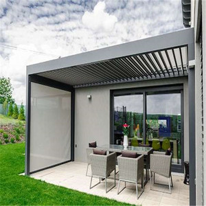 <span class=keywords><strong>Pergola</strong></span> de toit en aluminium bioctique, nouvelle <span class=keywords><strong>usine</strong></span> de style moderne, avec rideau latéral, - Product Image 6