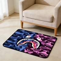 Tapis rectangulaire Bape personnalisé, tapis de designer One Piece Anime, tapis coloré tendance, tapis antidérapant Bape, tapis Bape Baby Milo