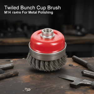 Twisted Bunch Cup <b>Brush</b> Steel M14 Abrasive For Metal Polishing - Product Image 3