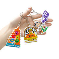 Porte-clés en PVC souple personnalisé en usine, porte-clés en caoutchouc avec logo 2D 3D, pour cadeau d'entreprise, souvenir, cadeau de fête, OEM