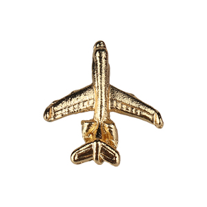 ピンバッジメーカーの鋳造技術を備えた卸売カスタムステンレス鋼金属ID名バッジピンエナメル飛行機デザイン - Product Image 6