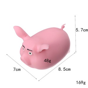 Lindo cerdito rosa antiestrés, juguete divertido de malta para apretar con rebote lento y control de elasticidad - Product Image 6