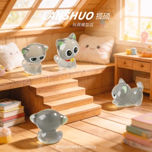 Figurine en résine Lanshuo Luo Xiaohei, jouet de collection, ornement décoratif de bureau - Product Image 4