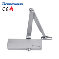 DORRENHAUS D903 Ferme-porte moderne en aluminium à fermeture douce, homologué CE, européen, maintien ouvert, hydraulique, 25-45 kg, vitesse réglable pour