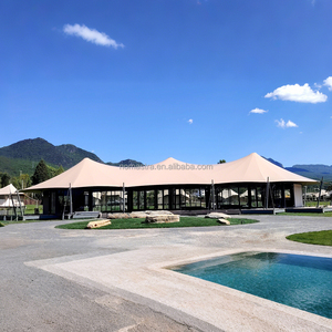 Tente de Glamping Premium avec Portes en Aluminium, Tente de Luxe Personnalisée avec Large Façade Vitrée pour Complexes de Villages et de Rivières - Product Image 2