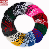 Gorro de Punto con Diseño de Telaraña Estilo Y2K para Hombre y Mujer