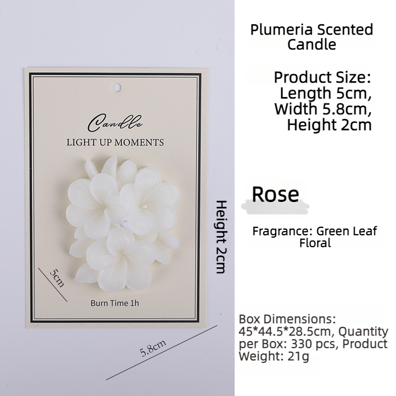 Flor de plumeria blanca (aroma: rosa)