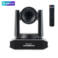 Caméra de conférence 30x NDI pour diffusion en direct, caméra de vidéoconférence 4K avec grand angle pour réunions, églises, enseignement en ligne