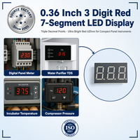 Afficheur LED professionnel à 7 segments, 3 chiffres, 0,36 pouce, lumière rouge, anode commune, module 12 broches pour mini minuteurs numériques