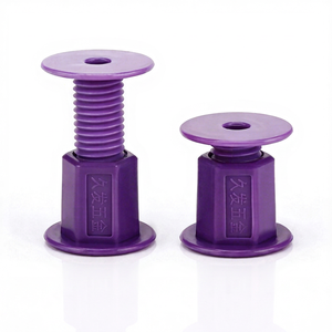 Jiufa Cabinet Adjuster <b>Adjustable</b> <b>Feet</b> Purple Plastic Stabilizer For Furniture <b>Leveling</b> - Product Image 1
