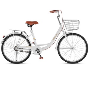 Vendita calda da 24/26 pollici classico bicicletta singola velocità per le donne in acciaio ad alto tenore di carbonio Urban Cycle <span class=keywords><strong>Bike</strong></span> con le signore della città cestino della bici - Product Image 2