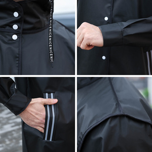 <span class=keywords><strong>Giacca</strong></span> Antipioggia Personalizzata in EVA Nera Riutilizzabile alla Moda <span class=keywords><strong>per</strong></span> Uomo, Lunga, Impermeabile, ad Asciugatura Rapida, Ecologica con Stampa di Lettere <span class=keywords><strong>per</strong></span> Viaggi - Product Image 5