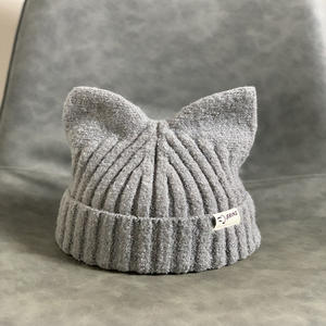 Winter mütze Warme Schädel kappe Outdoor Ski Slouchy Lustiger Hut Mit Katzen ohr Bunny Beanie Hüte Für Frauen Häkeln Hüte - Product Image 6