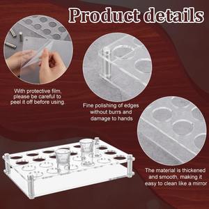 Exhibidor de Acrílico Personalizado para Cócteles, Bandeja Transparente para Copas de <span class=keywords><strong>Vino</strong></span>, Soporte de Plástico Fundido para Suministros de Bar y Fiestas - Product Image 4