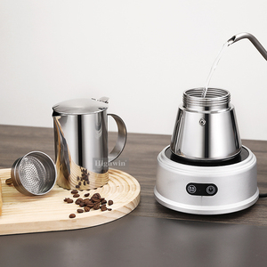 HIGHWIN Cafetière Moka <span class=keywords><strong>6</strong></span> <span class=keywords><strong>tasses</strong></span> à café en acier inoxydable - Product Image 6