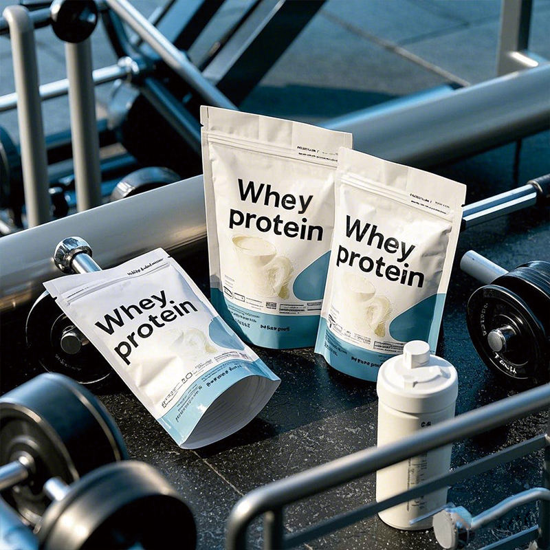 Custom Printed Stand up Pouch 5kg Whey Protein Powder Packaging Bags ...