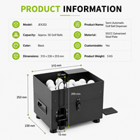 Distributeur de balles de golf semi-automatique personnalisé pour practice, alimentateur de balles avec construction métallique, capacité de 50 balles, machine à placer les tees