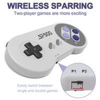 SF900 Retro 16 bits Game Stick Dual Player Gamepad pour jusqu'à 5000 jeux vidéo sans fil NES/SNES Console de jeu TV