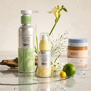 Aluminum Cosmetic <b>Bottle</b> for Shampoo with Pump 150ml Refillable Eco-Friendly Packaging OEM Custom Logo - Product Image 1
