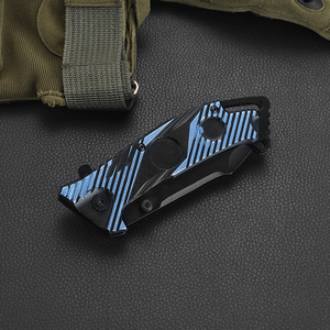 Lame de couteau de poche semi-automatique de nouveau style avec dentelure partielle - Product Image 3