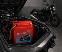Batterie de démarrage pour moto et outils électriques 12,8 V YTX12A-BS LiFePO4 avec BMS intelligent et affichage LED, 400 A CCA, 2000+ cycles