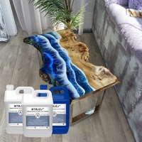 Ensemble de résine cristalline pour table de rivière époxy Deep Verser-Dessus de table en résine époxy coulée transparente