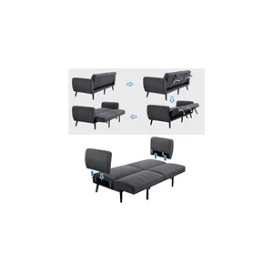Hiện Đại Cao Cấp Màu Đen Gấp <span class=keywords><strong>Sofa</strong></span> Giường Mới Đồ Nội Thất Phòng Khách Đơn Giản Ngả Mở rộng Tính Năng Kim Loại Khung Cho Trung Tâm Sử Dụng - Product Image 6