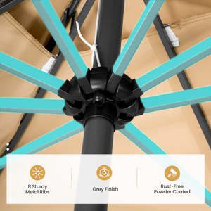 Per <span class=keywords><strong>Outsunny</strong></span> moderno rettangolare <span class=keywords><strong>giardino</strong></span> ombrello manovella apertura caffè impermeabile <span class=keywords><strong>mobili</strong></span> <span class=keywords><strong>da</strong></span> esterno - Product Image 6