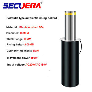 Bollards hydrauliques en hausse automatiques pour la sécurité de porte utilisée dans les tourniquets - Product Image 2