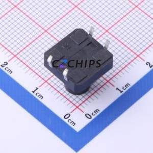 TS-KG1103-BB110F Tactile Switch Through hole-4P,12x12mm Switch Single Pole Single Throw Round Button 2.5N Through Hole - Product Image 2