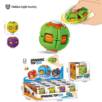 Balle anti-stress rotative 3D en plastique, jouet promotionnel à double mode (Presser et Tourner) pour soulager le stress et stimuler les doigts