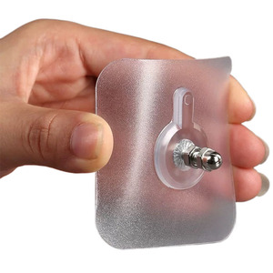 Ganci Adesivi da Parete Impermeabili e Durevoli, Appendini <span class=keywords><strong>Trasparenti</strong></span> per Cucina e Bagno Senza Viti - Product Image 1