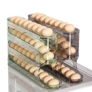 Boîte de rangement en plastique transparente Proins PP à 4 niveaux, type échelle, pour porte latérale de réfrigérateur, résistante aux chutes, vente en gros - Product Image 4